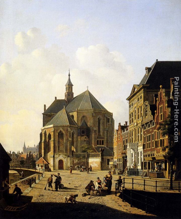 A Capricio View In A Town painting - Jan Hendrik Verheijen A Capricio View In A Town art painting
